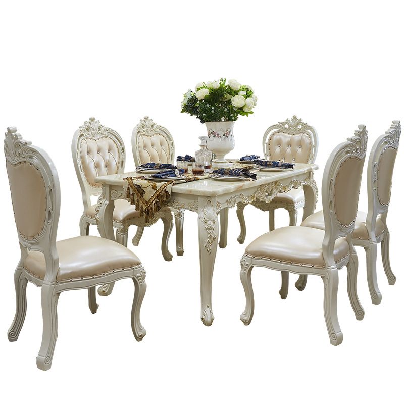 Victoria Rectangle Table Set 1/2/7 Pieces Dining Set for Home