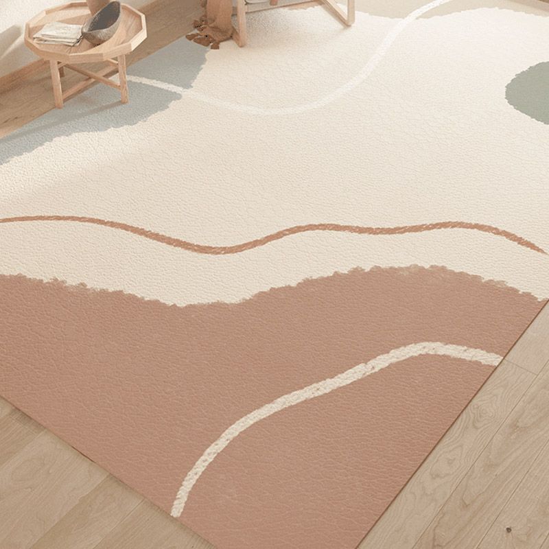 Simplicity Area Rug Simple Rug Polyester Non-Slip Area Rug for Bedroom