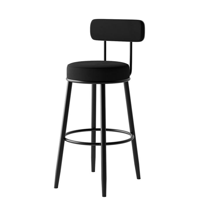 Modern Style Bar-stool Round Counter Bar Stool with Metal Legs for Kitchen