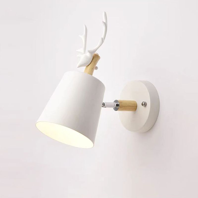 Illuminazione a parete cilindri in stile moderno metallo 1 lampada montata a parete per la testa