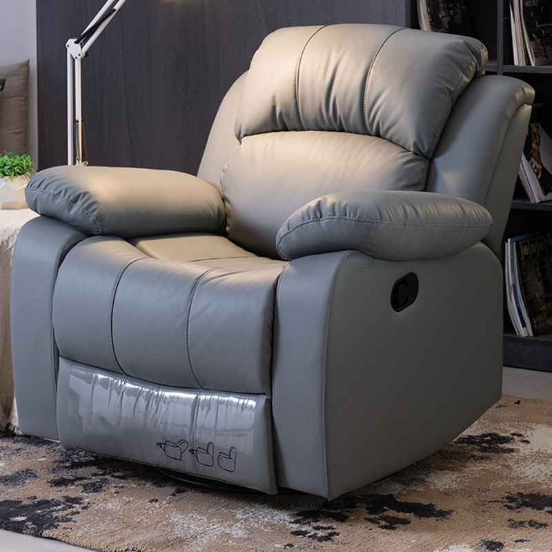 Contemporary Upholstery Chair Faux Leather Standard Recliner with Independent Foot