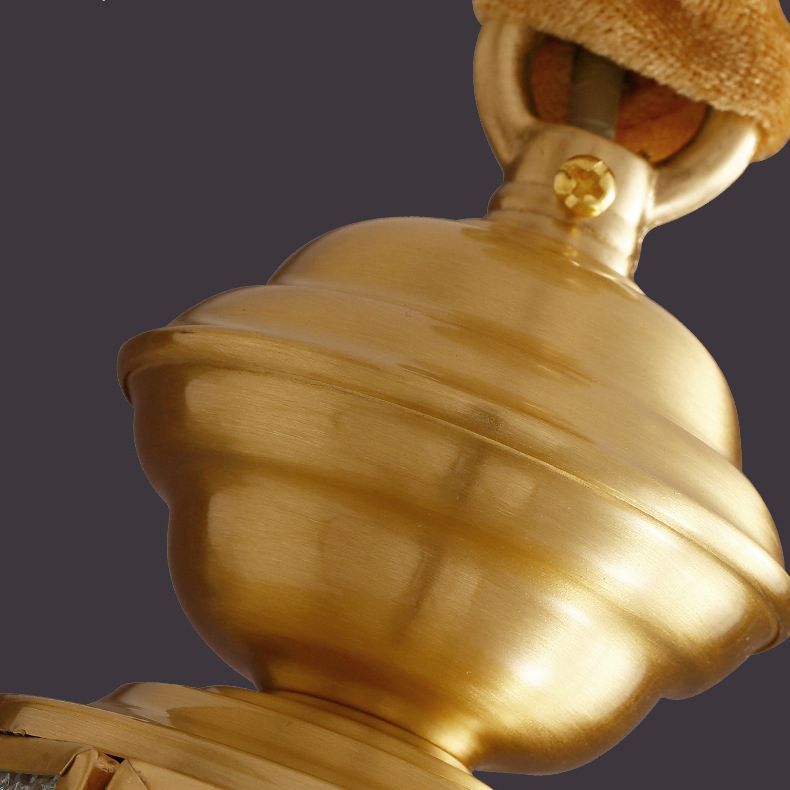Beveled Dinning Room Pendant Lighting Fixture Glass Classic Style Hanging Ceiling Light in Brass
