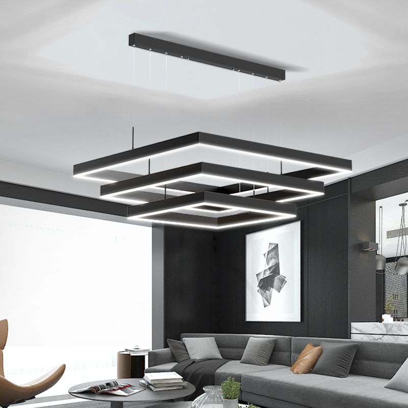 Simple style caractéristique moderne LED de lustre suspendu pour la salle de salon chambre à coucher