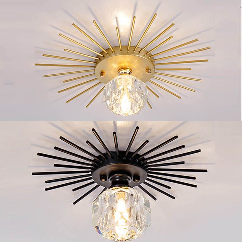 1-Luz del techo de cristal de montaje de vidrio de techo de cristal contemporáneo para Hallway