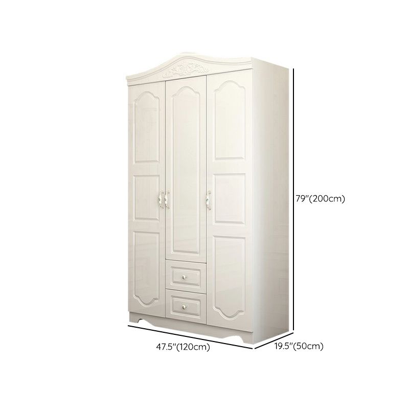 French Country Wardrobe Armoire Engineered Wood Wardrobe Closet