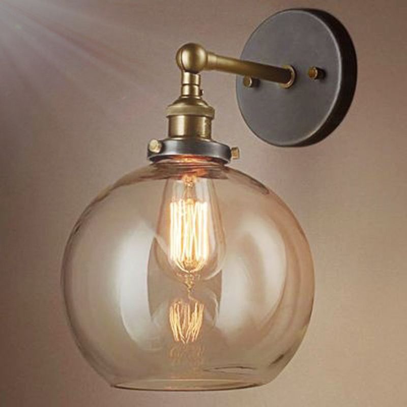 Luz de luz armada de 1 luces Lighture European Retro Style Glass Donces