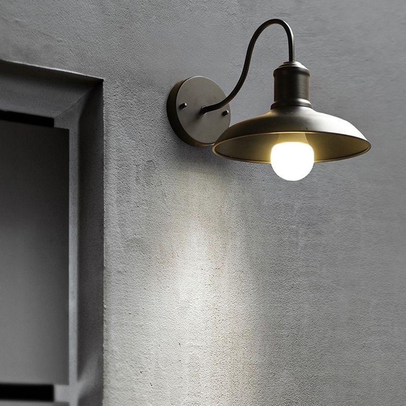 Retro Industrial Style Schwanenhals Stamm Wandleuchte 1 Lichtmetall -Leuchten