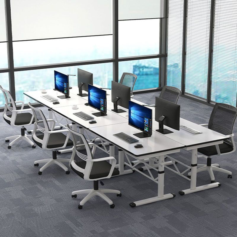 Rectangle Adjustable Office Table Modern Wooden Writing Desk