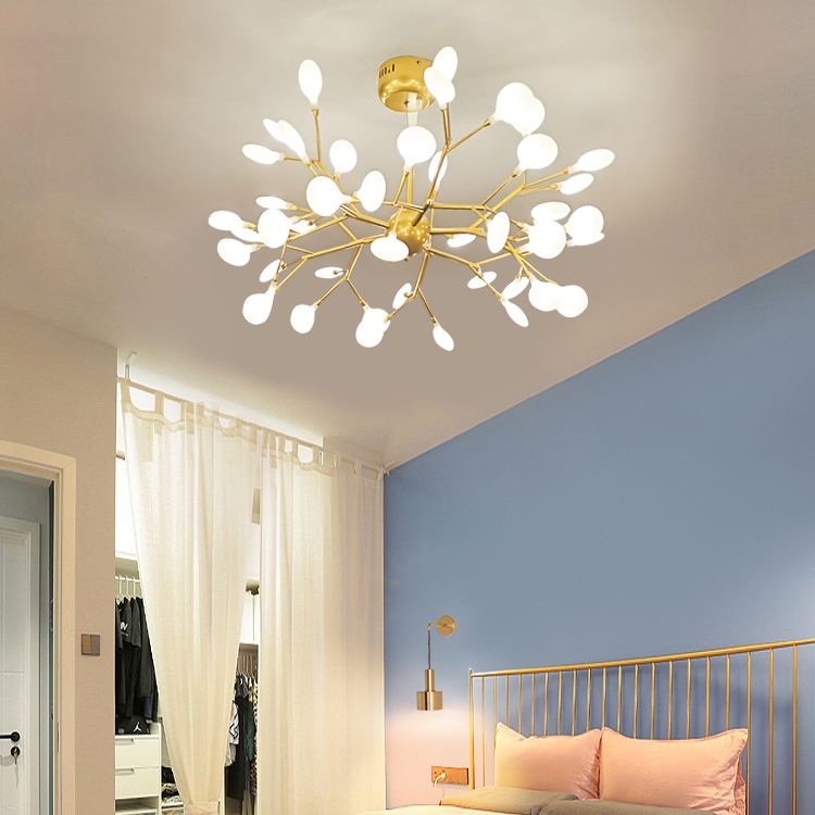 Modern Metal Hanging Light Fixtures Fireflies Hanging Chandelier for Dinning Room