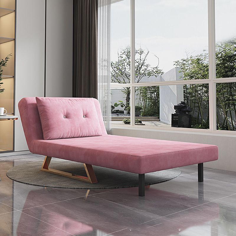 31" Wide Glam Futon Sofa Bed Pink Folding Futon Sleeper Sofa