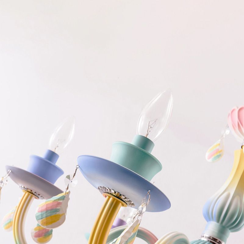 Multi Coloured Glass Pendant Light Sputnik Contemporary Ceiling Light for Living Room