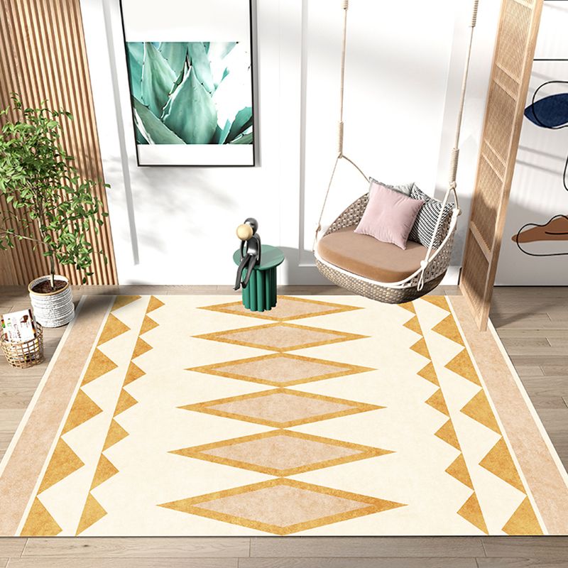 Tapis géométrique à l'ancien tapis à motif géométrique multi-coloré Polyster tapis intérieur non glipage machine à support