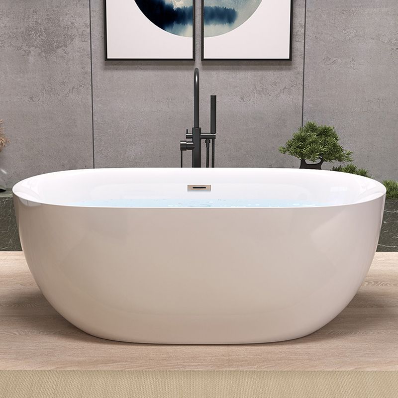 Antique Finish Soaking Bath Oval Stand Alone Modern Bath Tub