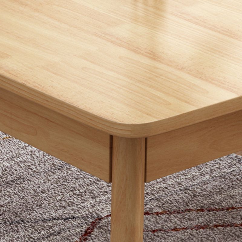 Rubberwood Dining Table Modern Rectangle Dining Table for Kitchen