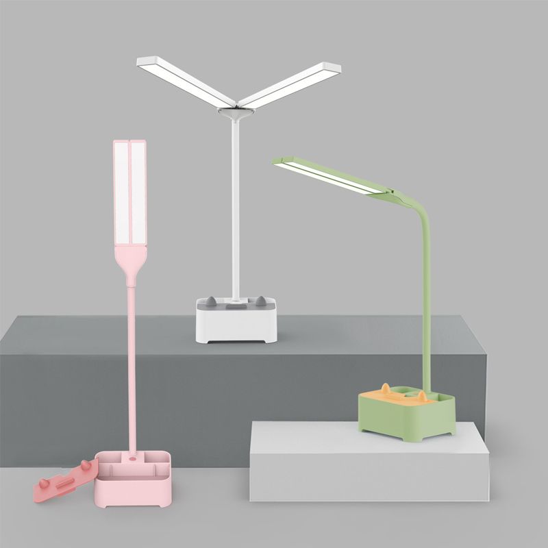 Lampade da comodino rettangolo Modern Plastica a 2 lampade da tavolo da notte leggera