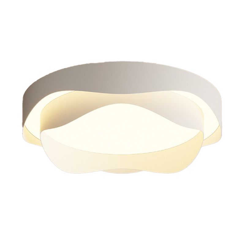 Modern Ceiling Light White LED Ceiling Mount Lamp with Acrylic Shade for Bedroom