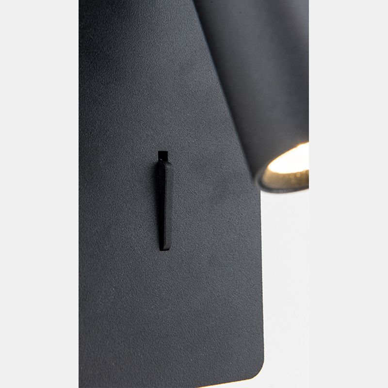 Aluminium Rechteckige LED -Wandlampe im modernen prägnanten Stil Eisenlesen Wandleuchten für Schlafzimmer