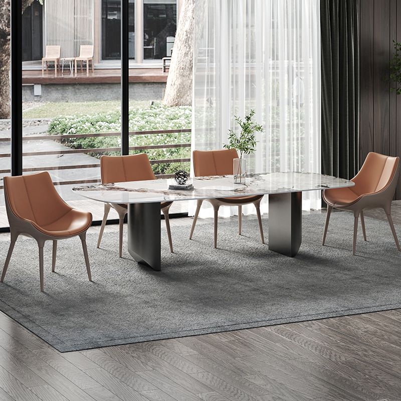 Modern Sintered Stone Dining Set Rectangle 1/2/5 Pieces Dining Set for Dining Areas