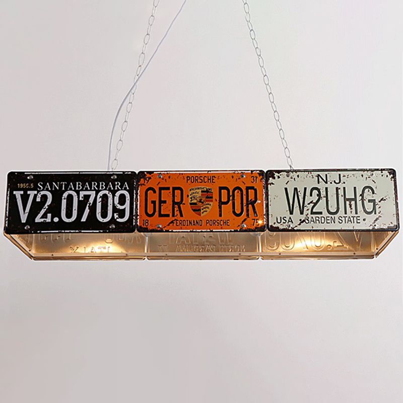 Geometric Chandelier Light Fixture Retro Industrial Style Metal Pendant Lighting for Bar