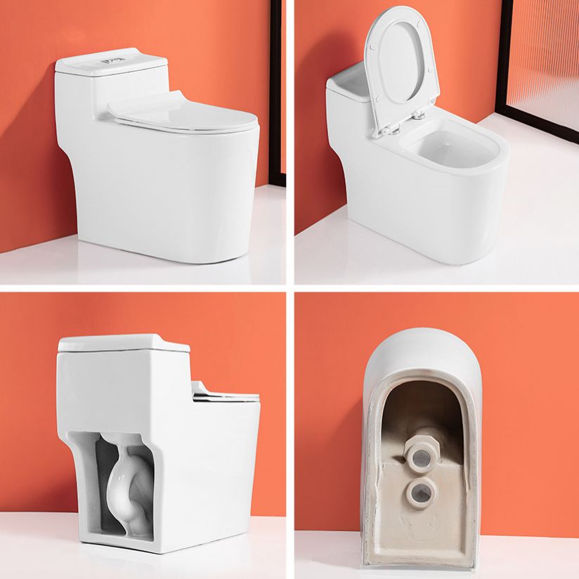 Floor Mounted Porcelain Toilet One-Piece Toilet Modern Flush Toilet