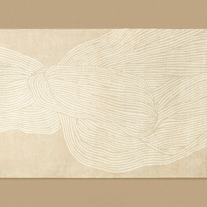 Yellow Abstract Indoor Rug Polyester Casual Area Rug Washable Carpet for Home Decor