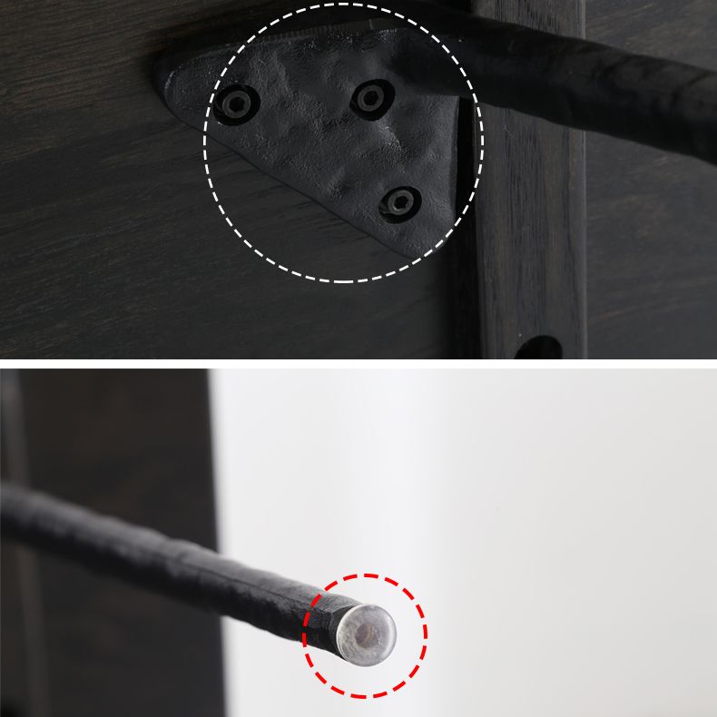 4-foot Oak Solid Wood Industrial Rectangle Dining Table for Dining Room