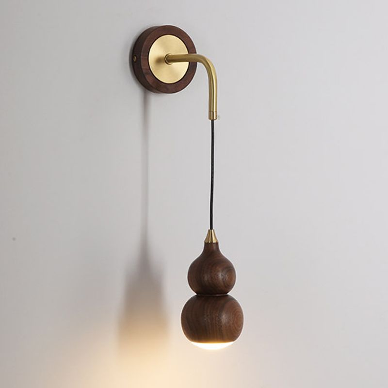 Warm Light Wall Sconce Light Contemporary Modern Indoor Light with Gourd shape