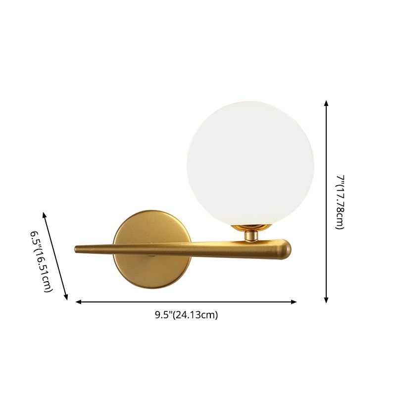 Modern Minimalist Style Global Wall Lighting Fixtures 1 Light Sconce with Glass Shade