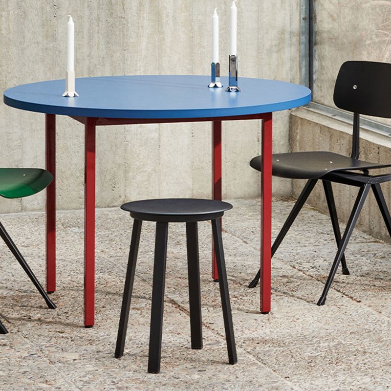 Modern Round Top Dinette Table Metal Base Dining Table for Coffee Shop