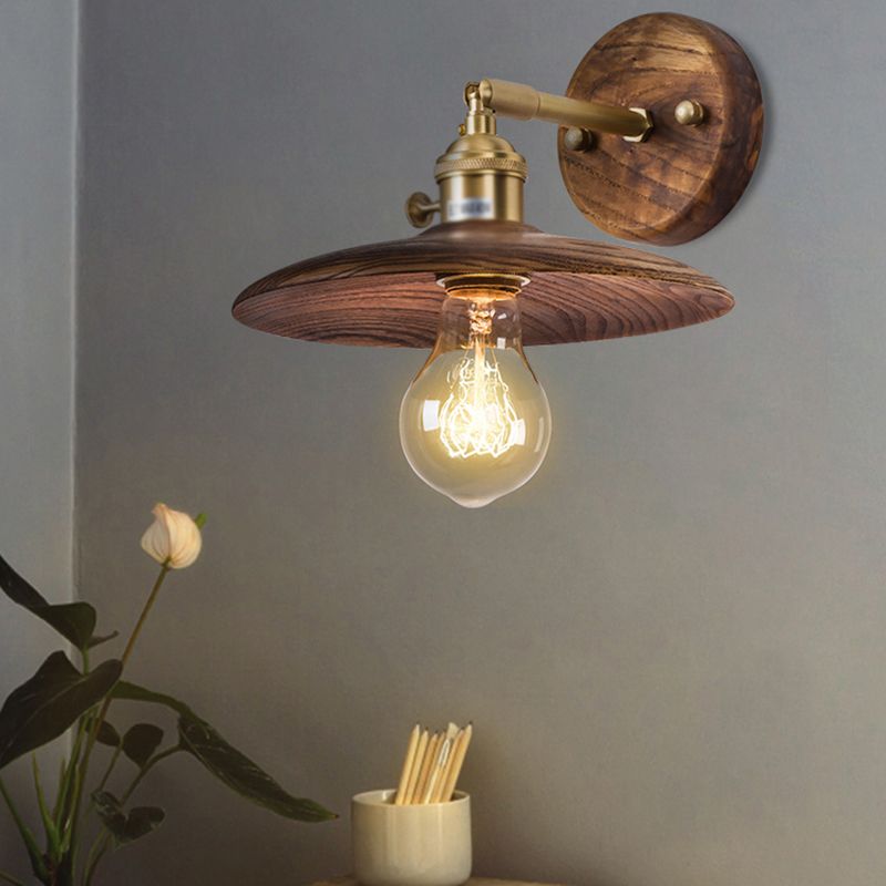 Dormitorio lámparas de apliques simples 1 iluminación de pared de muro de lámpara de madera