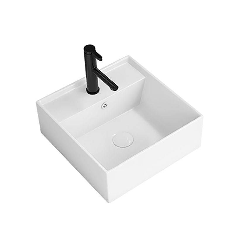 White Trough Bathroom Sink Rectangle Ceramic Trough Bathroom Sink