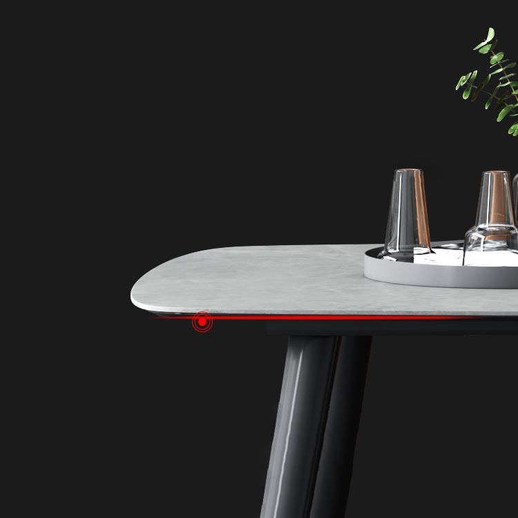 Modern 1/4/7 Pieces Dinette Set with Grey Sintered Stone Top Rectangle Dining Table Set