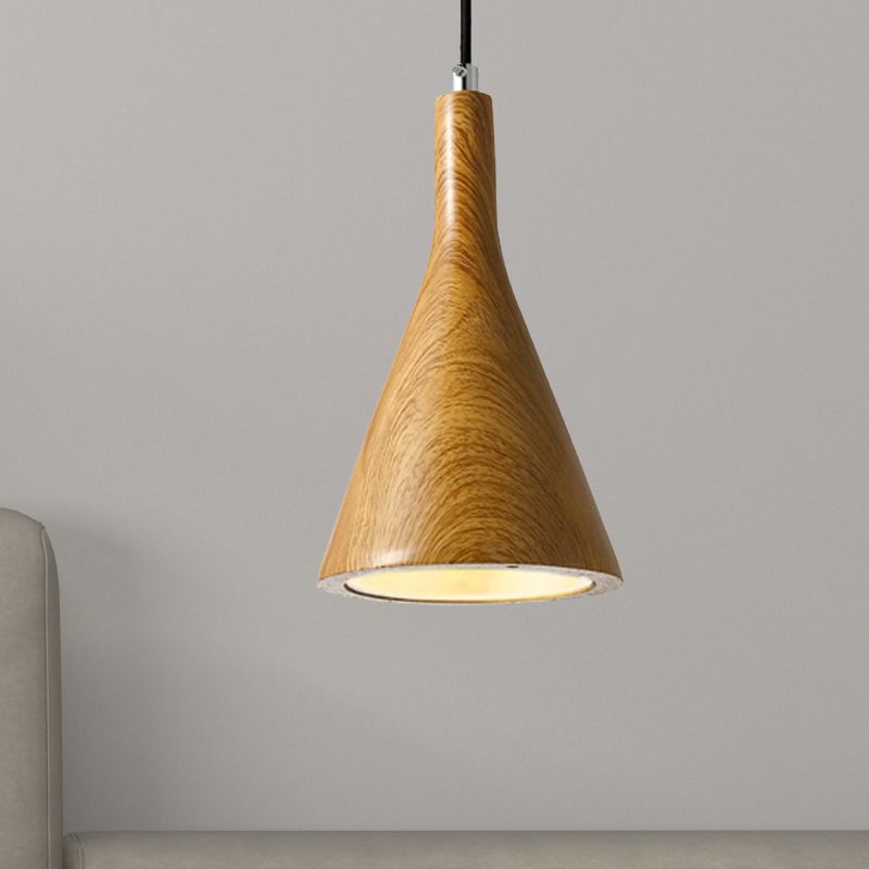 Luz de techo de colgante de trompeta Cemento nórdico 1 claro negro/blanco/marrón Luz colgante