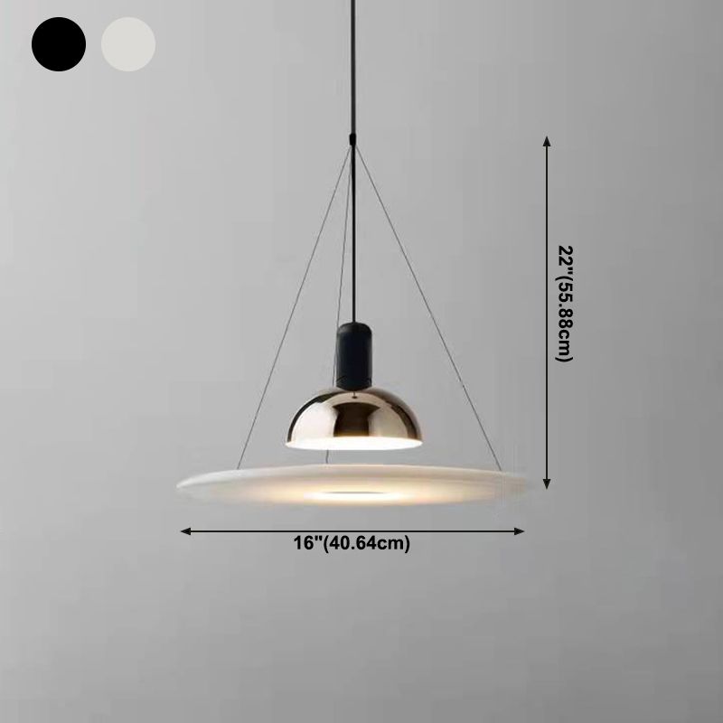 Postmoderne stijl UFO -vorm hangend licht metaal 1 lichte hanglamp voor eetkamer