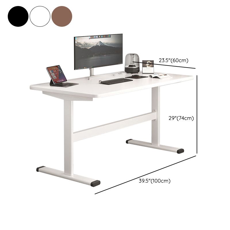 Industrial Style Wooden Writing Desk 29.13-inch Tall Office Desk with Metal Legs