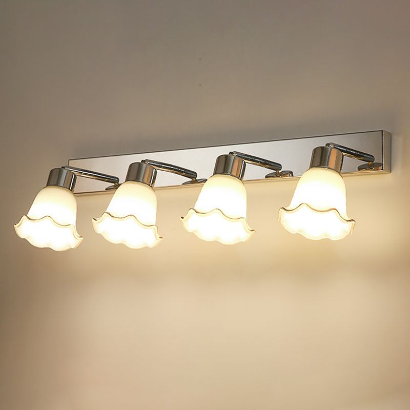 Luminaire miroir moderne Lithinage de mur de salle de bain en verre simpliste
