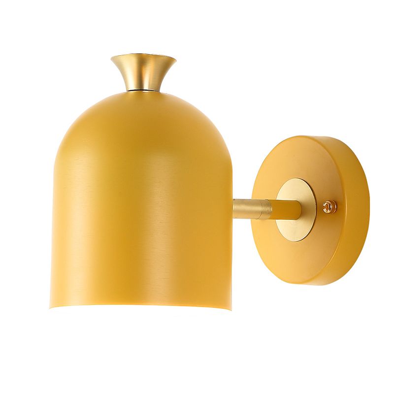 Schattierte Wand montierte Leuchte Nordic-Stil Metall Schlafzimmer Wandleuchte Beleuchtung