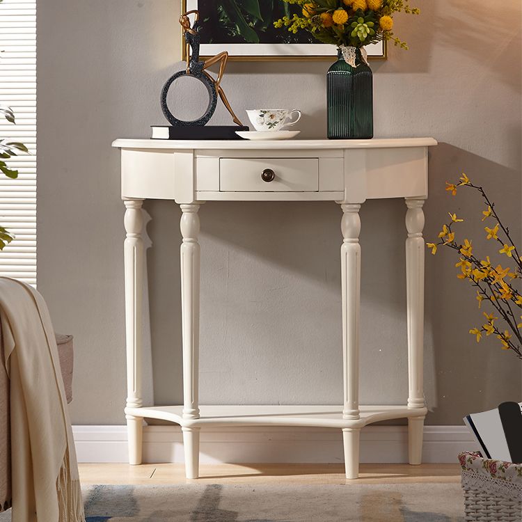 Mid-Century Modern Console Accent Table Antique Finish Console Sofa Table with Drawer