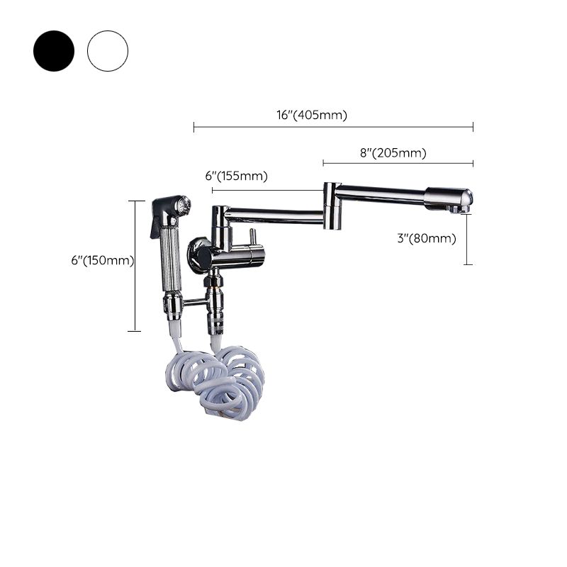 Contemporary Single Handle Kitchen Faucet Wall Mounted Faucet
