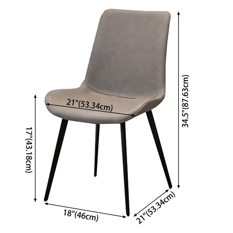 Chaises d'appoint en simili cuir de style Glam, chaise de salle à manger sans accoudoirs à dossier solide pour un usage domestique