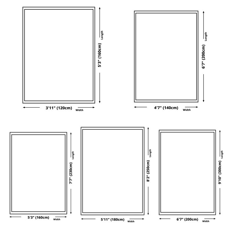 Simplicity Lines Pattern Area Rug Polyester Carpet Non-Slip Backing Indoor Carpet for Living Room