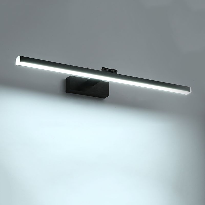 Luce da parete dritta in metallo Stile semplicità Stile a led Wall Sconce Illuminazione in nero