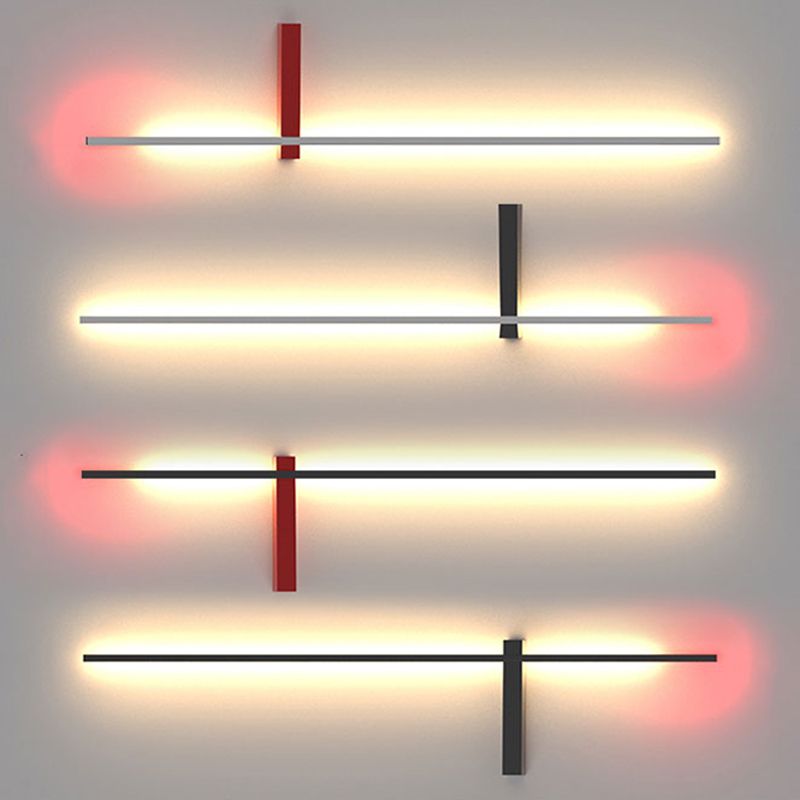 Aluminum Straight Wall Light Nordic Style LED Wall Sconce for Living Room