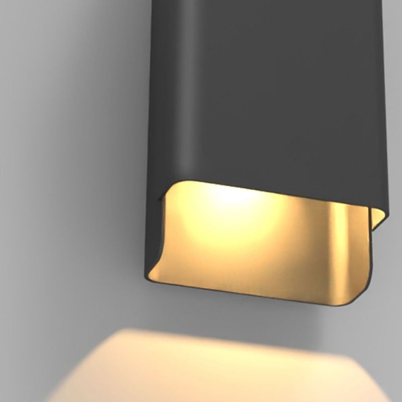 Contemporary Metal Wall Light with Stainless Steel Shade for Living Room