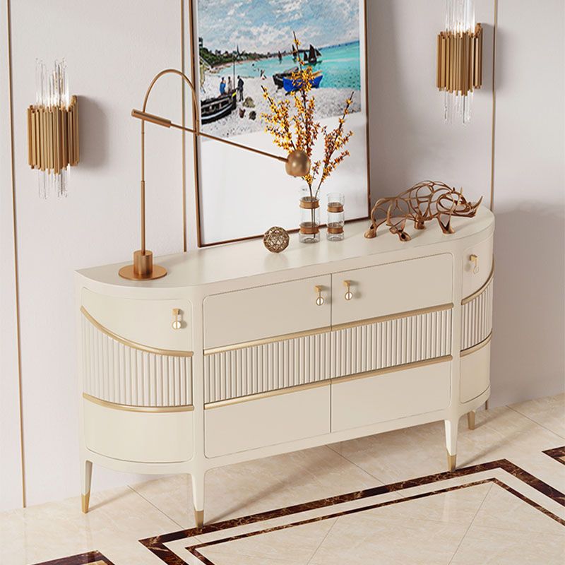 Modern Buffet Table Solid Wood Sideboard Table with Doors for Dining Room