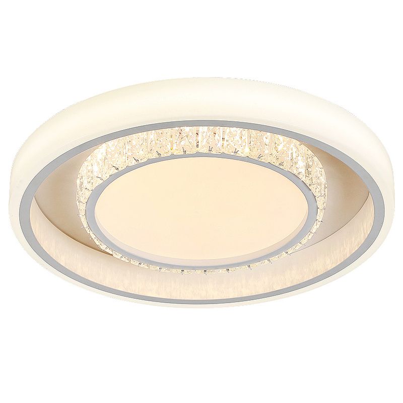 Wit 2-laags inbouwlicht Nordic LED-kristallen plafondinbouwmontage voor woonkamer