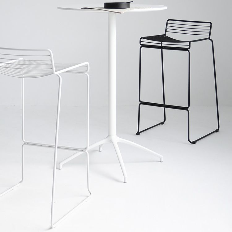 Industrial Steel Bar Height Stool Armless Bar Stool for Living Room