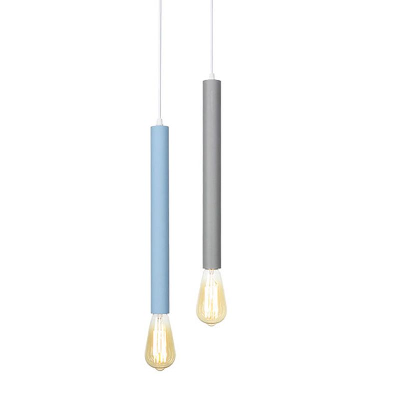 Lámpara de mini lámpara colgante de 15 "altura Simplicidad de tiras largas de 1 luces de 1 luces de iluminación