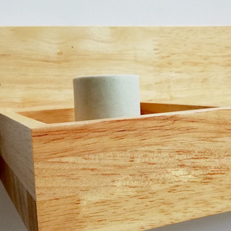 Creative Wooden Wall Light without Plants Modern Style Glass Shade Wall Light Fixture