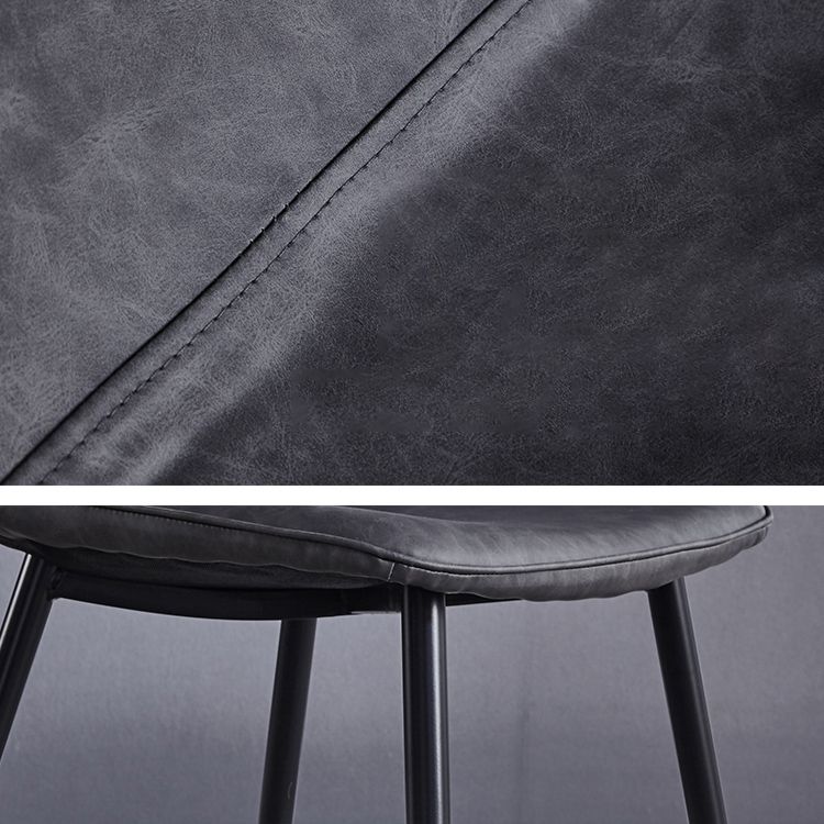 Moderne stijl faux lederen stoelen stevige achterste dinerkant -stoel voor thuisgebruik